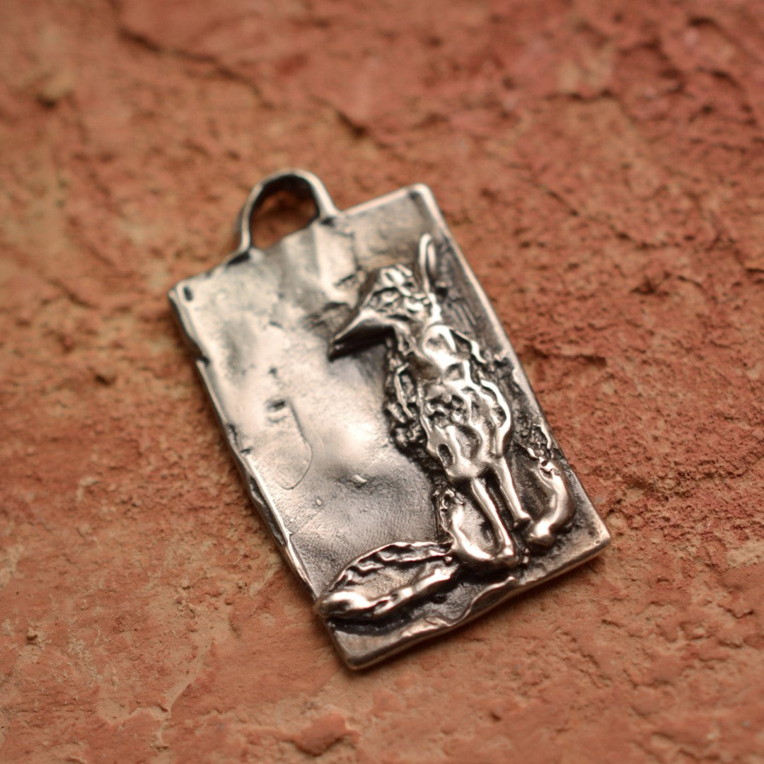 Pandantiv „Vulpe” din argint 925 – talisman boho al speranței realizat manual, bijuterie sculpturală și cadou pentru mamă, fiică sau prietenă | Art Diva