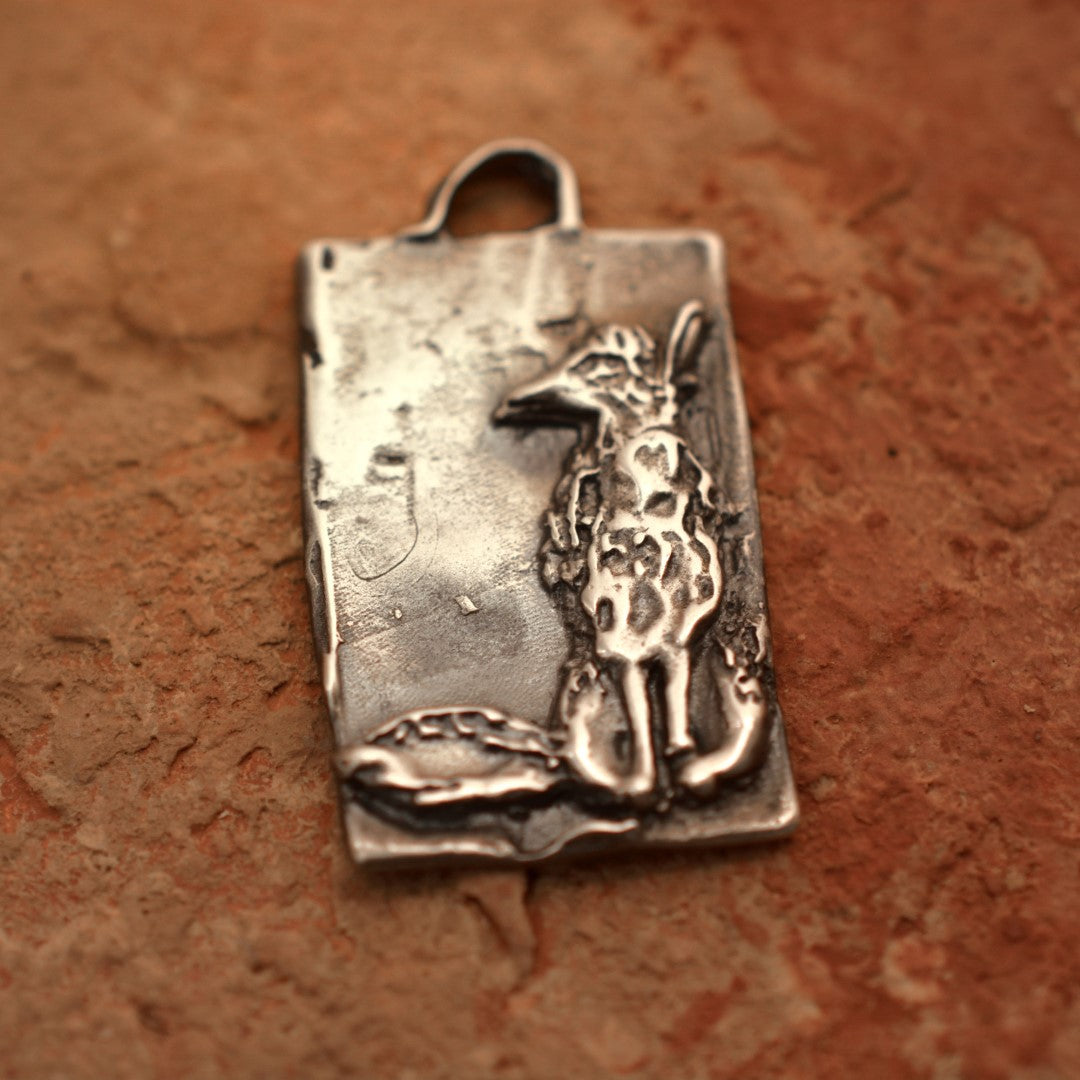 Pandantiv „Vulpe” din argint 925 – talisman boho al speranței realizat manual, bijuterie sculpturală și cadou pentru mamă, fiică sau prietenă | Art Diva