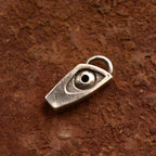Pandantiv „Ochiul protecției” din argint 925 – talisman pentru protecție și intuiție, bijuterie sculpturală în stil boho și rustic | Art Diva