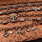 Brățară „Flori de câmp” din argint 925 – talisman pentru gingășie și spirit liber, bijuterie sculpturală oxidată în stil boho-rustic | Art Diva