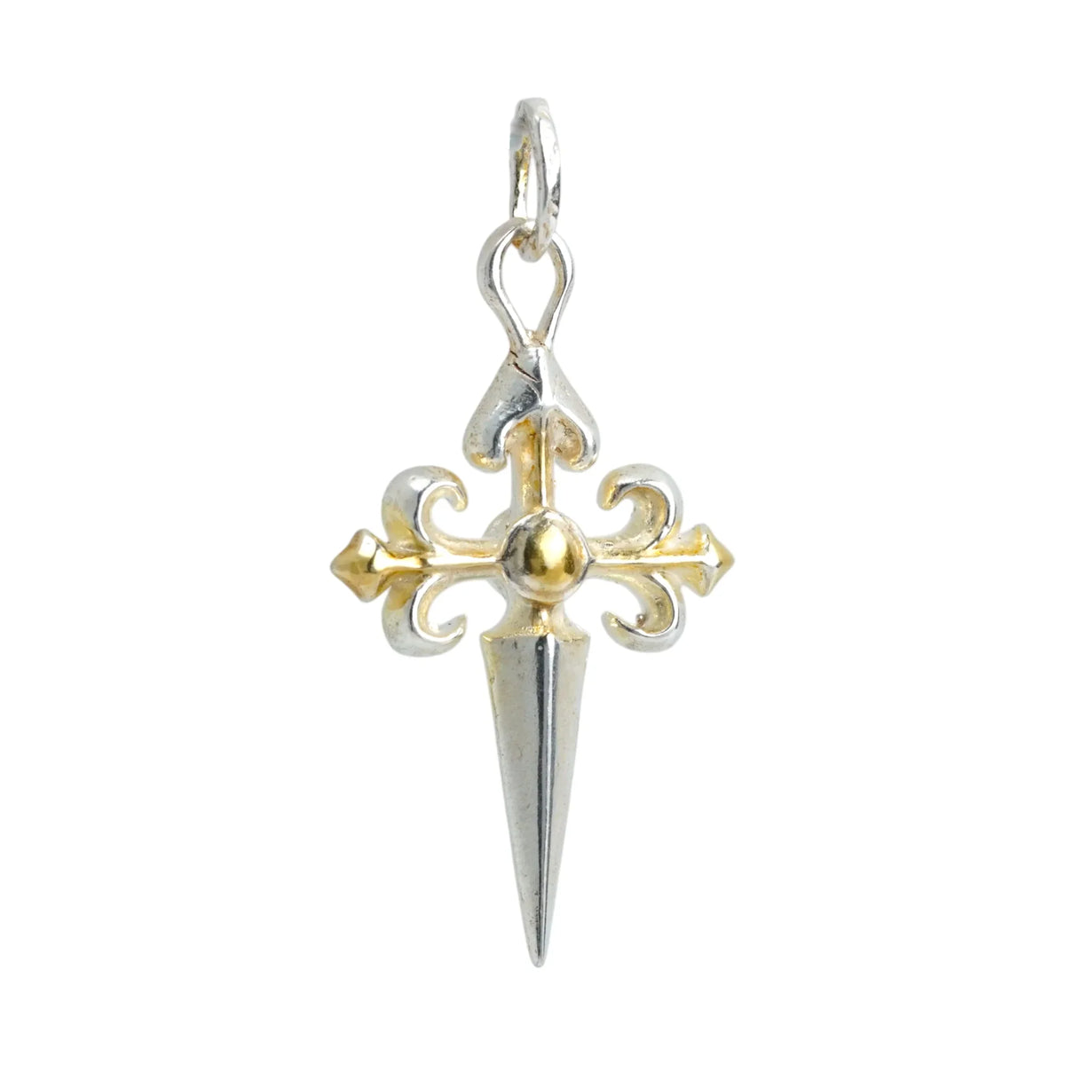 Pandantiv „Cruce Ornamentală” din argint 925 – simbol realizat manual al forței spirituale și al protecției, bijuterie sculpturală în stil boho și rustic | Art Diva