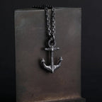 Pandantiv Ancoră pentru bărbați din argint 925 – talisman realizat manual pentru forță și stabilitate, bijuterie sculpturală | Art Diva