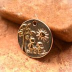 Pandantiv „Familie” din argint 925 – talisman pentru iubire, legătură de familie și unitate, bijuterie sculpturală în stil boho și rustic | Art Diva